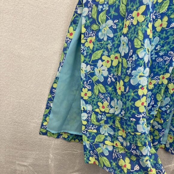 Vintage Y2K Sigrid Olsen Sport Floral Midi Sheath Dress Size 6 Sleeveless 2002 - Picture 10 of 16